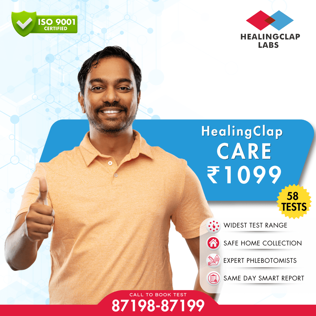 HealingClap Care Full Body Health Checkup | Health Package 1 Healingclap-labs-care